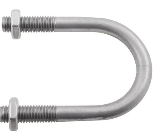 M10 Galvanised U-Bolt complete with 2 nuts