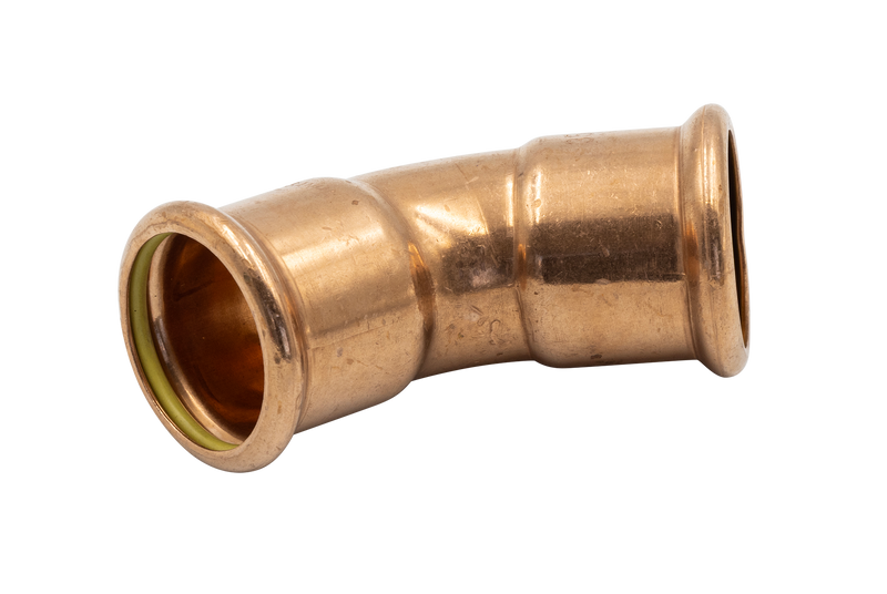 45° Copper Press-Fit Elbow Female/Female Bend with Gas Seals