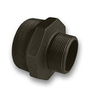 ½ - 2" Black Malleable Iron Reducing Hexagon Nipple Fitting