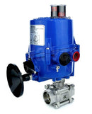 3 Piece Stainless Steel Ball Valve Full Bore c/w 24VDC HQ5 Electric Actuator