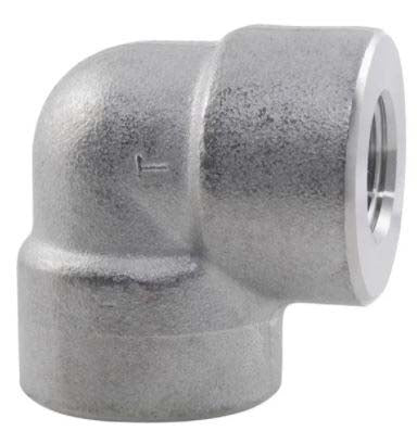 90° Female BSPT Forged Carbon Steel 3000lb Elbow ASTM A105