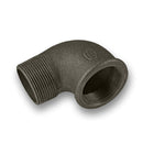 1/8” – 4” Black Malleable Iron Male/Female 90° Elbow Fitting