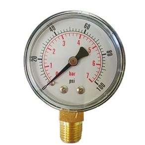 Dial 0-100 Psi Bottom Entry Gauge
