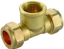 Brass Compression X BSP Tee