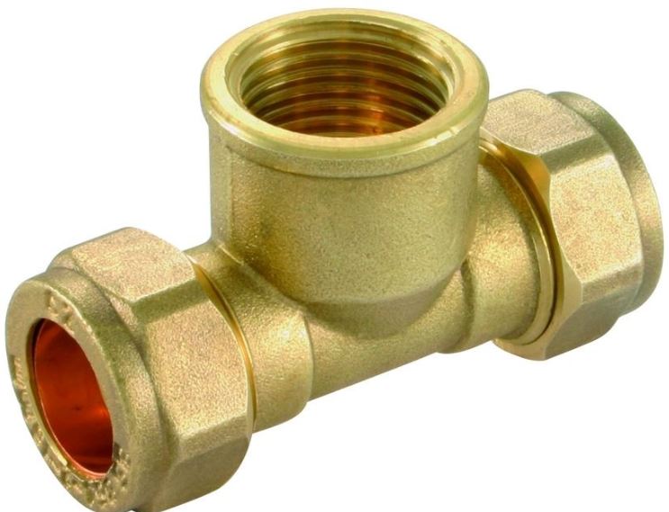 Brass Compression X BSP Tee