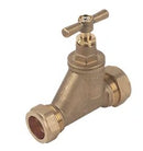 Brass Poly Stopcock 22 x 25mm Crutch Top
