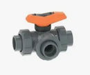 GF Type 543 Polypropylene Three Way Ball Valve