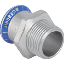 Geberit Mapress Stainless Steel Adaptor With Male Thread (15mm - 88.9mm)