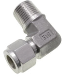 Male Stud Elbow Twin Ferrule 316L
