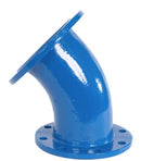 45° Flanged Bend EN545 PN16 -Blue
