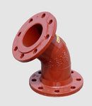 Ductile Iron 45° EN598 PN16 Flanged Bend - Red