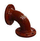 Ductile Iron 90° PN16 EN598 Flanged Bend - Red