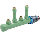 Plasson End Feed Manifold 90mm Centre MI Ends