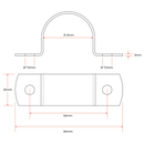 Heavy Duty Saddle Clamp - BZP