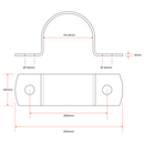 Heavy Duty Saddle Clamp - BZP