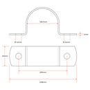 Heavy Duty Saddle Clamp - BZP