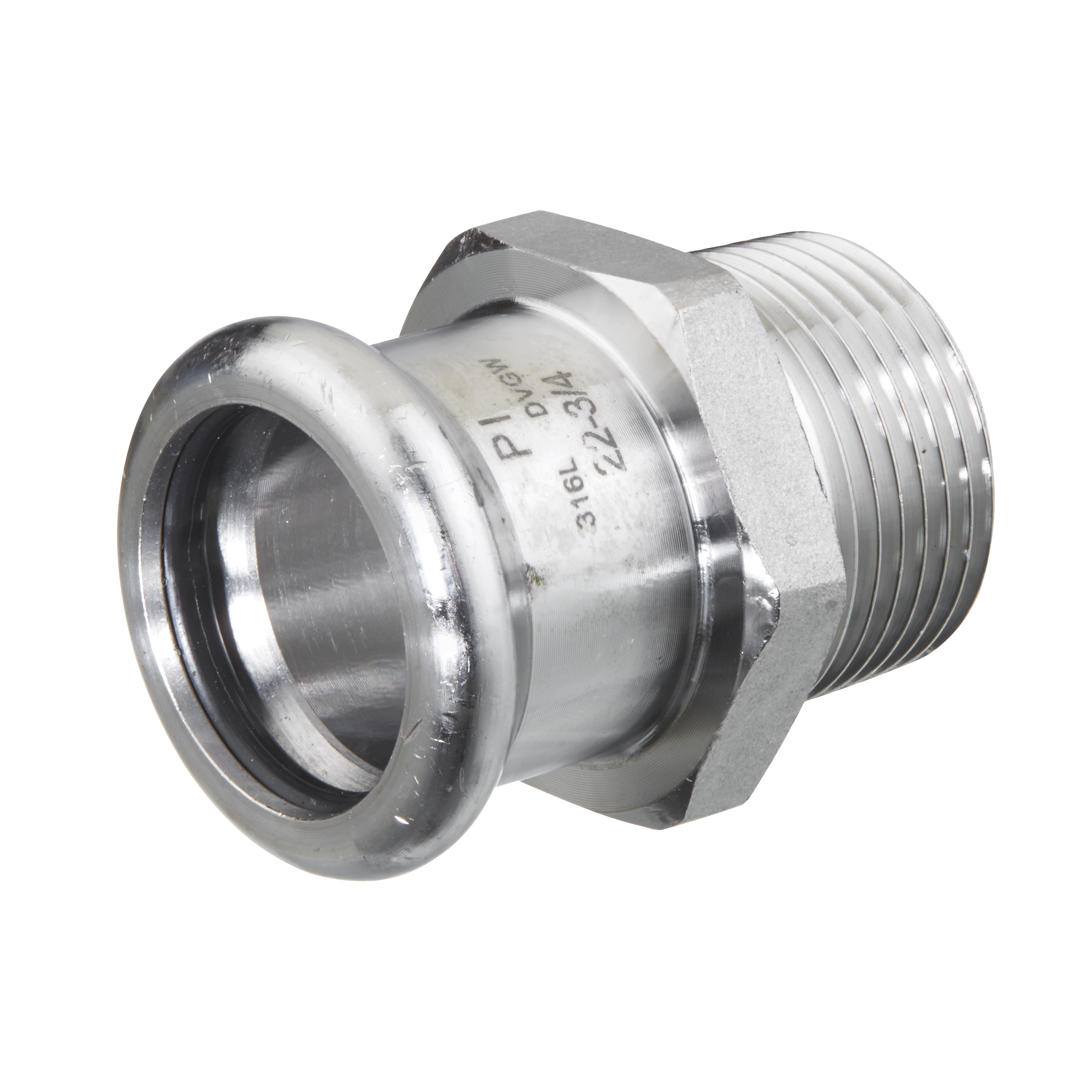 Stainless Steel Press - Fit Male Adapter with FKM Seals | Flocon Valves ...