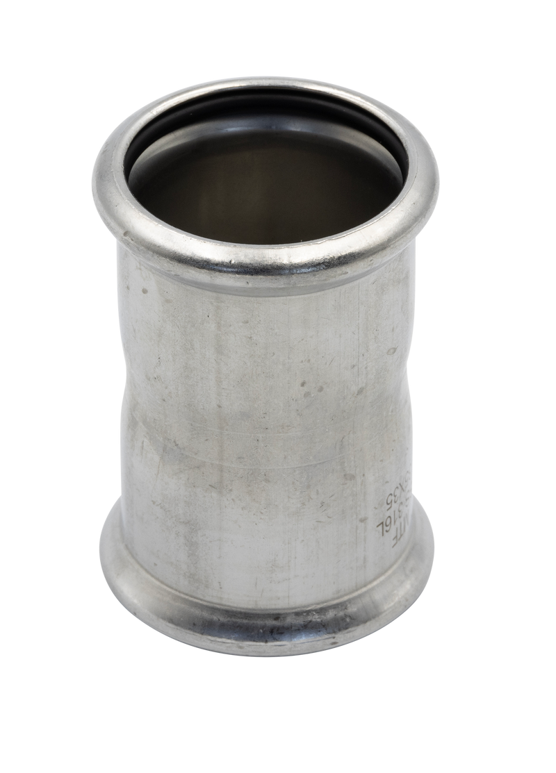 Stainless Steel Press - Fit Straight Coupling with FKM seals