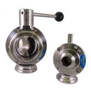 Stainless Steel Hygienic Plain End or RJT End Butterfly Valve