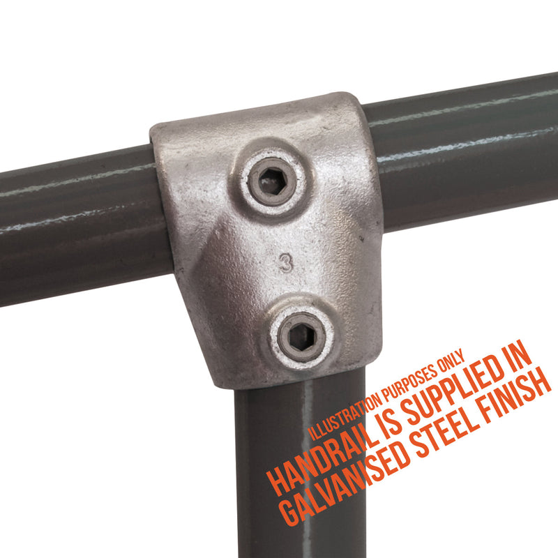 C51.153 Short Slope Tee 0° to 11° - Handrail Fitting