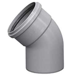 45° Grey Soil Pipe Bend