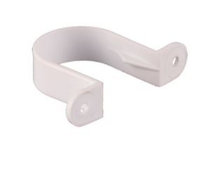 White Waste Pipe Clip