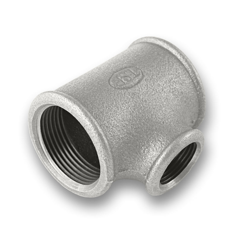 ½ - 4" Galvanised Malleable Iron Reducing Tee Fitting