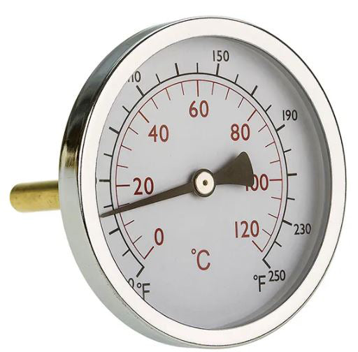 63mm Temp Gauge 0-120; Back 100mm Stem