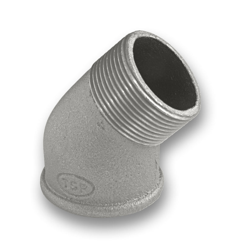 ½ - 2" Galvanised Malleable Iron Male/Female 45° Elbow Fitting