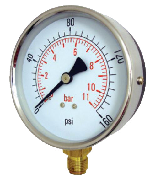 50mm dial 0-160psi 1/8 Bottom Entry Gauge