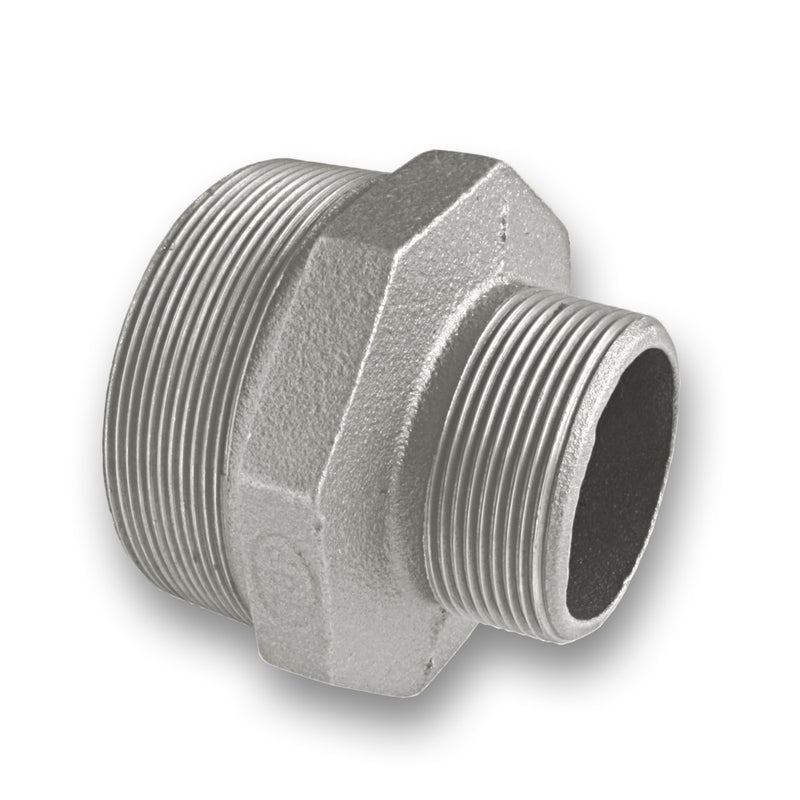 ½ - 3" Galvanised Malleable Iron Reducing Hexagon Nipple Fitting