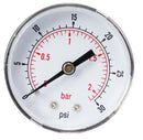 Dial 0-30 Psi Back Entry Gauge