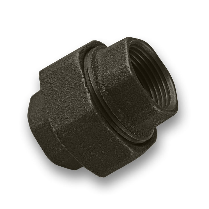 Black Malleable Iron Female Union Fitting