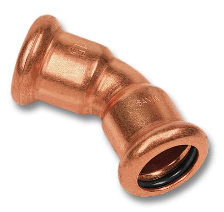 45° Copper Press-Fit Female/Female Elbow - Sanha