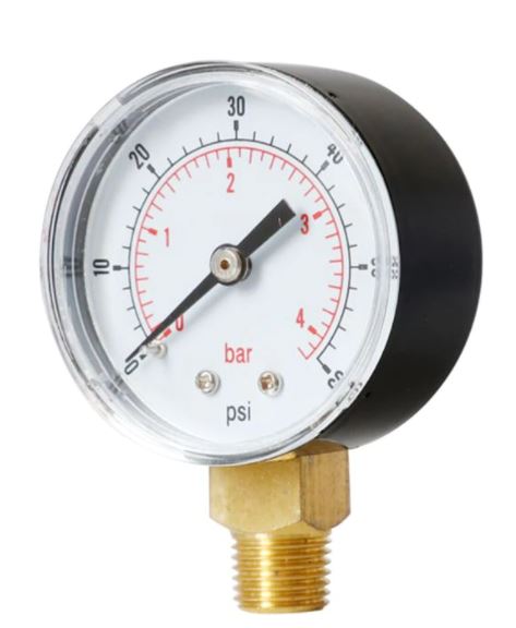 4" Gauge 0-4 bar/0-60 psi 3/8 Bottom Entry