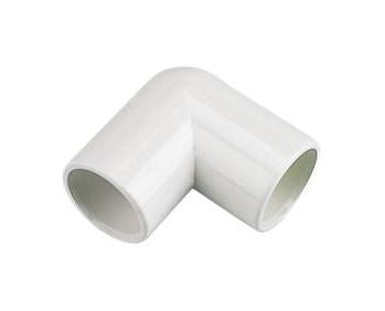 90° Overflow Elbow White Waste, Solvent Weld