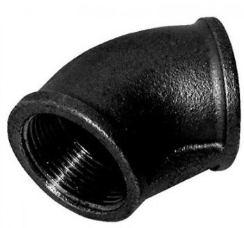 45° Black Heavyweight Female/Female Elbow