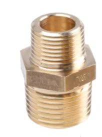 BSPP Brass Reducing Hex Nipple