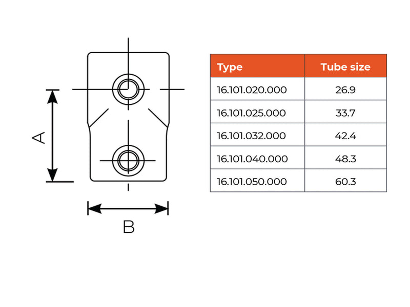 C03.101 Short Tee - Handrail Fitting