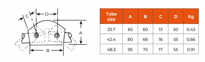 C05.104 Variable Elbow 15° to 60° - Handrail Fitting