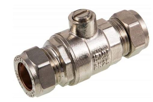 Comap 15/22mm Chrome Full Bore Service Valve 24115