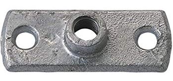 Iron Backplate M12 Black Malleable Iron Backplate | Brackets & Fixings | Flocon