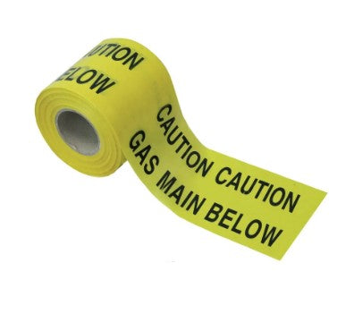 Mains Gas Detection Tape 150mm x 365mtr (Visual Detection)
