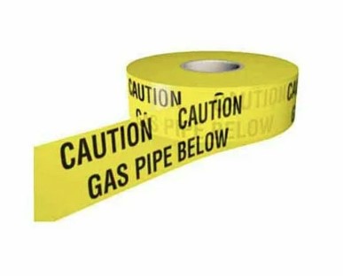 Mains Gas Detection Tape 150mm x 100mtr (Metal Detection)