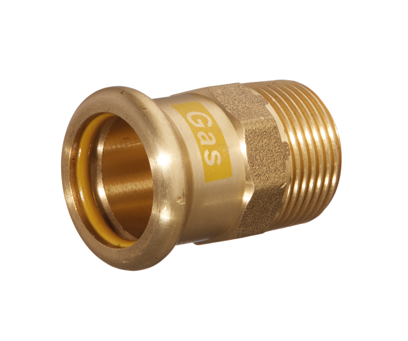 Copper Gas Press Fit Male Adapter