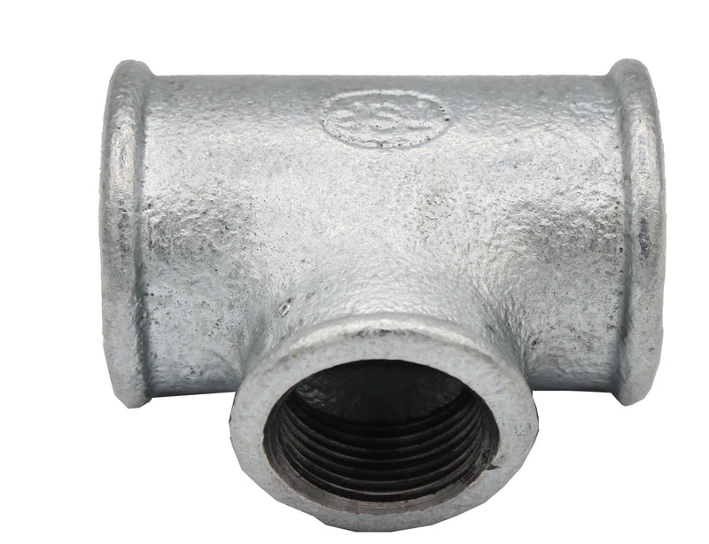 1/8 - 4" Galvanised Malleable Iron Equal Tee Fitting