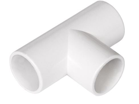 Overflow Equal Tee White Waste, Solvent Weld