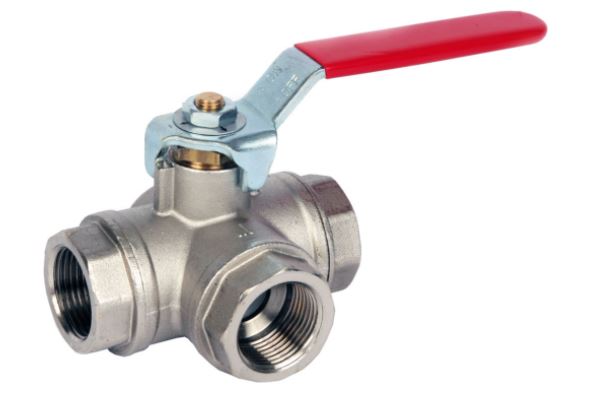 Albion 1/4-2" Brass L/T Port 3 Way Ball Valve ART 70L