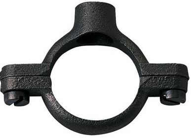Black Malleable Iron Single Pipe Rings Metric