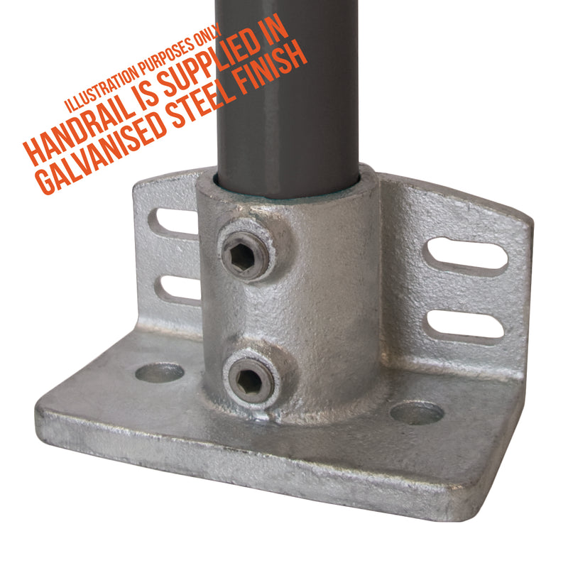 C18.142 Base Flange with integrated Toe Board – Handrail Fitting